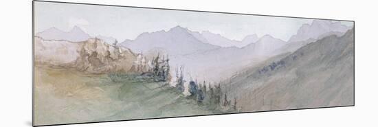 Mountains of Savoy Seen from the Brezon-John Ruskin-Mounted Premium Giclee Print
