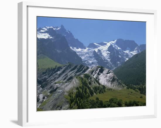 Mountains of the Haute-Alpes, Viewed from the Col De Galibier, 2704M, in the Alps, Provence, France-David Hughes-Framed Photographic Print