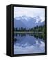 Mountains of the Southern Alps Reflected in Lake Matheson, Canterbury, South Island, New Zealand-Robert Francis-Framed Stretched Canvas