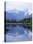 Mountains of the Southern Alps Reflected in Lake Matheson, Canterbury, South Island, New Zealand-Robert Francis-Stretched Canvas