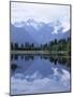 Mountains of the Southern Alps Reflected in Lake Matheson, Canterbury, South Island, New Zealand-Robert Francis-Mounted Photographic Print