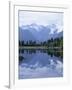 Mountains of the Southern Alps Reflected in Lake Matheson, Canterbury, South Island, New Zealand-Robert Francis-Framed Photographic Print