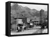 Mountains over Business District of Patman, Arizona-null-Framed Stretched Canvas