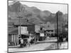 Mountains over Business District of Patman, Arizona-null-Mounted Premium Photographic Print