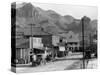 Mountains over Business District of Patman, Arizona-null-Stretched Canvas