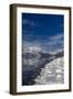 Mountains reflect in wintry Lake McDonald in Glacier National Park, Montana, USA-Chuck Haney-Framed Photographic Print