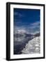 Mountains reflect in wintry Lake McDonald in Glacier National Park, Montana, USA-Chuck Haney-Framed Photographic Print