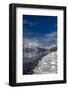 Mountains reflect in wintry Lake McDonald in Glacier National Park, Montana, USA-Chuck Haney-Framed Photographic Print