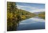 Mountains reflected in a lake along Valley of Five Lakes trail, Jasper National Park, UNESCO World -Jon Reaves-Framed Photographic Print