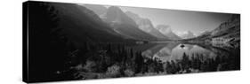 Mountains Reflected in Lake, Glacier National Park, Montana, USA-null-Stretched Canvas