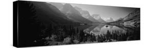 Mountains Reflected in Lake, Glacier National Park, Montana, USA-null-Stretched Canvas