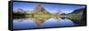 Mountains reflected in lake. Glacier National Park. Montana. Usa.-Tom Norring-Framed Stretched Canvas