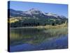 Mountains Reflected in Lost Lake, Crested Butte, Colorado, USA-Cindy Miller Hopkins-Stretched Canvas