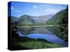 Mountains Reflected in Still Water of the Lake, Brothers Water, Lake District, Cumbria, England-David Hunter-Stretched Canvas