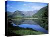 Mountains Reflected in Still Water of the Lake, Brothers Water, Lake District, Cumbria, England-David Hunter-Stretched Canvas