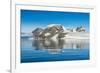 Mountains reflecting in glassy water of Hope Bay, Antarctica, Polar Regions-Michael Runkel-Framed Photographic Print