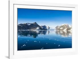 Mountains reflecting in glassy water of Hope Bay, Antarctica, Polar Regions-Michael Runkel-Framed Photographic Print