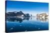 Mountains reflecting in glassy water of Hope Bay, Antarctica, Polar Regions-Michael Runkel-Stretched Canvas