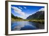 Mountains Reflecting in the Mirror Lakes, Eglinton Valley, Fiordland National Park-Michael Runkel-Framed Photographic Print