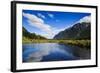 Mountains Reflecting in the Mirror Lakes, Eglinton Valley, Fiordland National Park-Michael Runkel-Framed Photographic Print