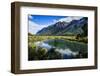 Mountains Reflecting in the Mirror Lakes, Eglinton Valley, Fiordland National Park-Michael Runkel-Framed Photographic Print