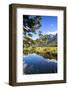 Mountains Reflecting in the Mirror Lakes, Eglinton Valley, Fiordland National Park-Michael Runkel-Framed Photographic Print