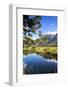 Mountains Reflecting in the Mirror Lakes, Eglinton Valley, Fiordland National Park-Michael Runkel-Framed Photographic Print