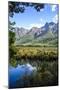 Mountains Reflecting in the Mirror Lakes, Eglinton Valley, South Island, New Zealand, Pacific-Michael-Mounted Photographic Print