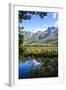 Mountains Reflecting in the Mirror Lakes, Eglinton Valley, South Island, New Zealand, Pacific-Michael-Framed Photographic Print