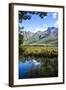 Mountains Reflecting in the Mirror Lakes, Eglinton Valley, South Island, New Zealand, Pacific-Michael-Framed Photographic Print