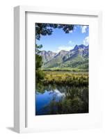 Mountains Reflecting in the Mirror Lakes, Eglinton Valley, South Island, New Zealand, Pacific-Michael-Framed Photographic Print