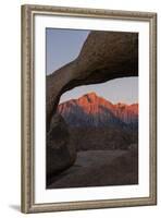 Mountains Seen Through Mobius Arch, Alabama Hills, California, USA-Jaynes Gallery-Framed Photographic Print