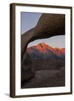 Mountains Seen Through Mobius Arch, Alabama Hills, California, USA-Jaynes Gallery-Framed Photographic Print