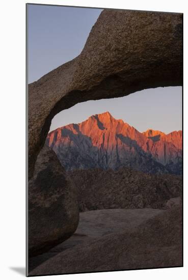 Mountains Seen Through Mobius Arch, Alabama Hills, California, USA-Jaynes Gallery-Mounted Photographic Print