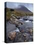 Mountains Shrouded in Low Cloud in An Autumn View of Glen Sannox, Isle of Arran, Scotland, Uk-Jon Gibbs-Stretched Canvas