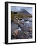 Mountains Shrouded in Low Cloud in An Autumn View of Glen Sannox, Isle of Arran, Scotland, Uk-Jon Gibbs-Framed Photographic Print