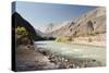 Mountains, Stream and Vineyards, Elqui Valley, Chile, South America-Mark Chivers-Stretched Canvas