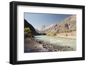 Mountains, Stream and Vineyards, Elqui Valley, Chile, South America-Mark Chivers-Framed Photographic Print