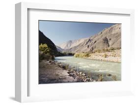 Mountains, Stream and Vineyards, Elqui Valley, Chile, South America-Mark Chivers-Framed Photographic Print