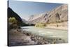 Mountains, Stream and Vineyards, Elqui Valley, Chile, South America-Mark Chivers-Stretched Canvas