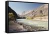 Mountains, Stream and Vineyards, Elqui Valley, Chile, South America-Mark Chivers-Framed Stretched Canvas