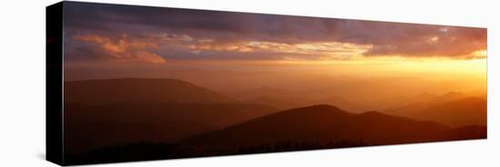 Mountains, Sunset, Blue Ridge Parkway, Great Smoky Mountains, North Carolina, USA-null-Stretched Canvas