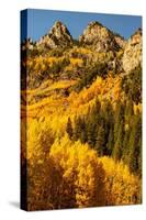 Mountains surrounding the Maroon Bells-Snowmass Wilderness in Aspen, Colorado.-Mallorie Ostrowitz-Stretched Canvas