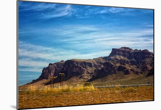 Mountains & Train Tracks Scottsdale Arizona-null-Mounted Poster