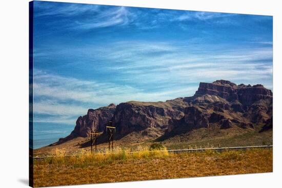 Mountains & Train Tracks Scottsdale Arizona-null-Stretched Canvas