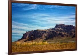 Mountains & Train Tracks Scottsdale Arizona-null-Framed Photo