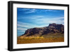 Mountains & Train Tracks Scottsdale Arizona-null-Framed Photo