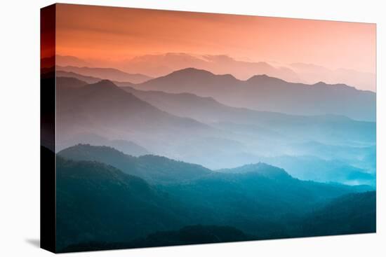 Mountains under Mist in the Morning Amazing Nature Scenery Form Kerala God's Own Country Tourism An-Sarath maroli-Stretched Canvas