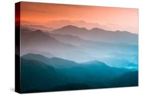 Mountains under Mist in the Morning Amazing Nature Scenery Form Kerala God's Own Country Tourism An-Sarath maroli-Stretched Canvas