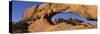 Mountains Viewed Through a Natural Arch with a Mother Holding Her Baby, Spitzkoppe, Namib Desert...-null-Stretched Canvas